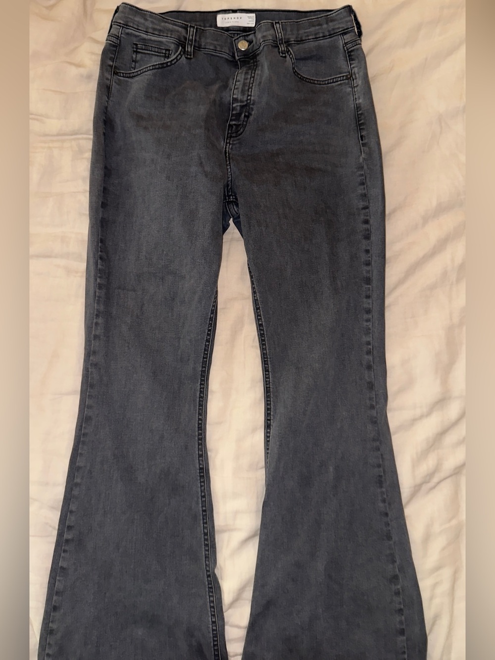 Topshop Charcoal Flare Jeans